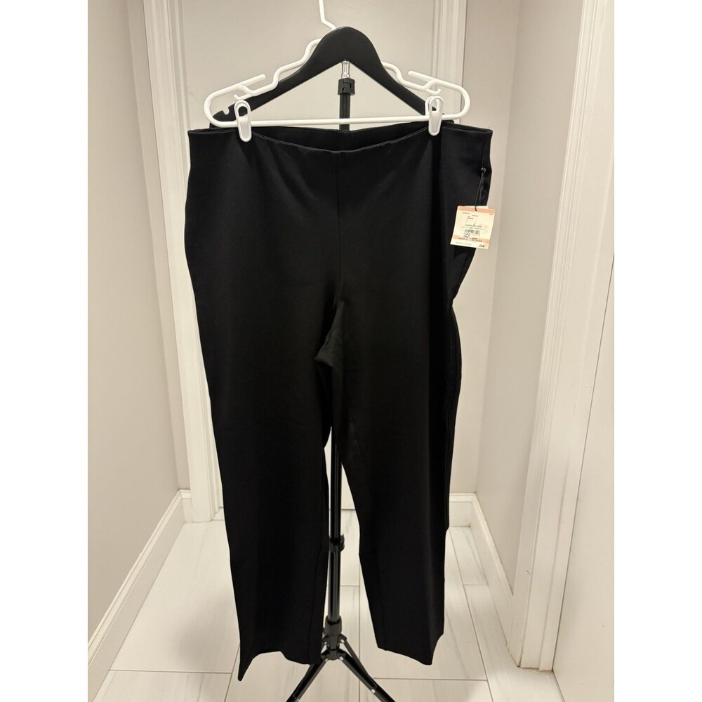 Anne Klein Black Dress Pants, Elastic Waist XXL NWT